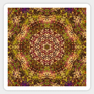 Digital Mandala Yellow Red and Purple Sticker